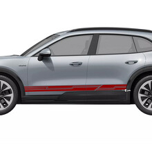 Adesivo in Vinile per Minigonne Strisce in Stile Cyber per Porsche Cayenne Electric_2