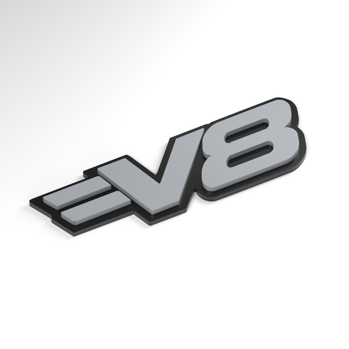 Distintivo 3D in Acrilico Barra Divisa V8_1