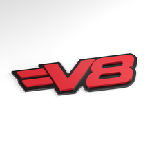 Distintivo 3D in Acrilico Barra Divisa V8_3