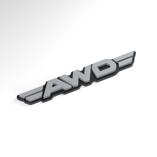 Distintivo 3D in Acrilico AWD Twin Wings