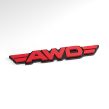 Distintivo 3D in Acrilico AWD Twin Wings_3