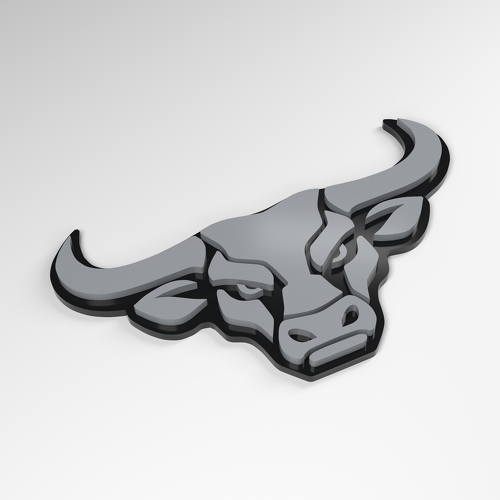 Distintivo 3D in Acrilico Bull Wide Horns_1