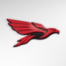 Distintivo Falcon a Forma di Ala Svergolata in Acrilico 3D_3