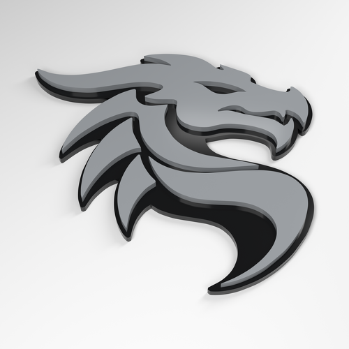 Distintivo Acrilico 3D Dragon S-Curve