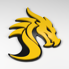 Distintivo Acrilico 3D Dragon S-Curve_2