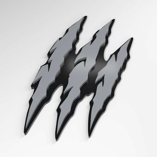 Distintivo Acrilico 3D Claw Triple Slash_1