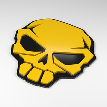 Distintivo Acrilico 3D Maschera Teschio Track_2