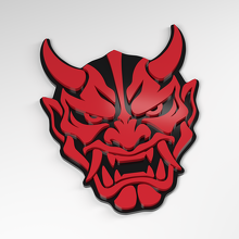 Distintivo 3D Acrilico Maschera Hannya Street_3