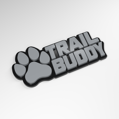 Distintivo Trail Buddy Paw 3D in Acrilico_1