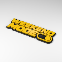 Interruttore Modalità Weekend Distintivo Acrilico 3D_2