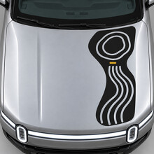 Adesivo in Vinile Contorno Spina Cappuccio per Rivian R1T 2022_2