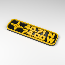 Distintivo 3D in Acrilico con Coordinate Personalizzate_2