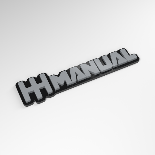 Distintivo Auto Manual Shift Gate in Acrilico 3D