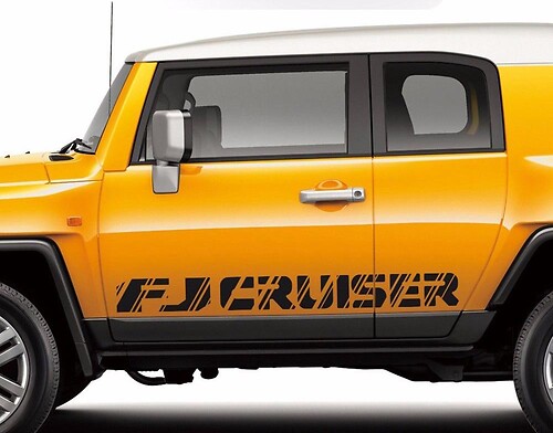 Adesivo in Vinile con Logo Vintage per Porta Laterale per Toyota FJ Cruiser