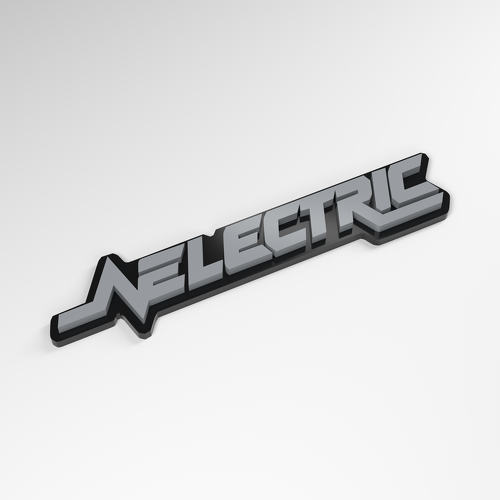Distintivo Auto Elettrico 3D in Acrilico
