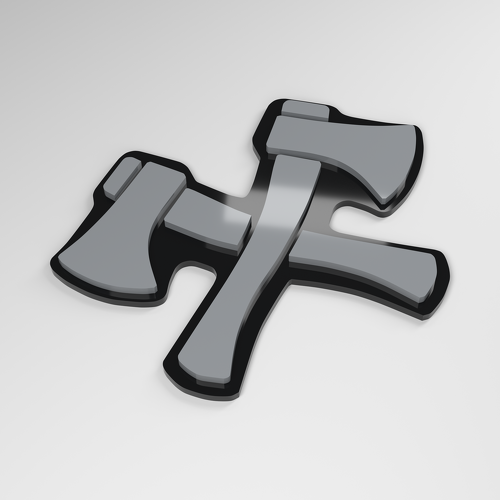 Distintivo Auto 3D in Acrilico Asse Incrociato_1