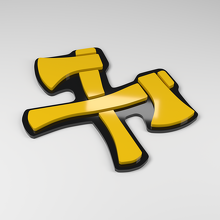 Distintivo Auto 3D in Acrilico Asse Incrociato_2