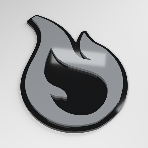Targhetta Auto Acrilica 3D Flame