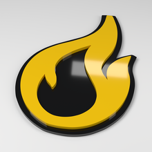 Targhetta Auto Acrilica 3D Flame_2