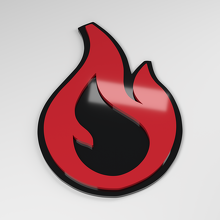 Targhetta Auto Acrilica 3D Flame_3