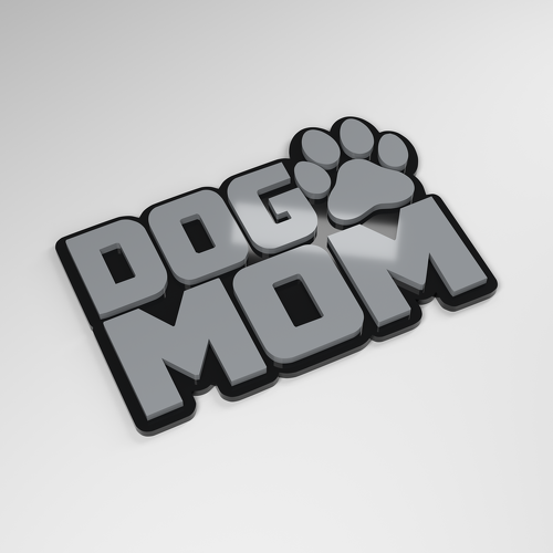Targa Auto 3D in Acrilico Dog Mom
