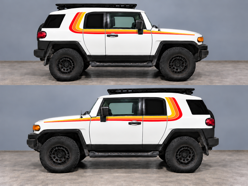 Strisce laterali in stile retrò Adesivo in vinile grafica laterale per Toyota FJ Cruiser