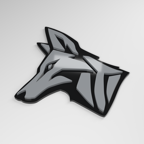 Distintivo Auto in Acrilico 3D Coyote