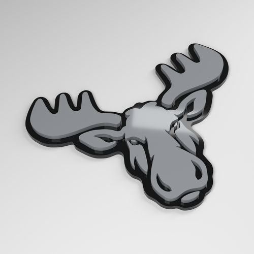 Distintivo Auto 3D in Acrilico Moose_1