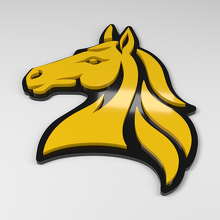 Distintivo Auto Acrilico 3D Horse_2