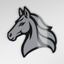 Distintivo Auto Acrilico 3D Horse_4