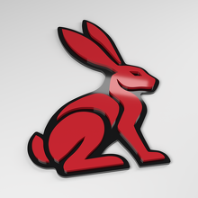 Distintivo Auto 3D in Acrilico Hare_3