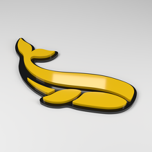 Distintivo Auto in Acrilico 3D Whale_2