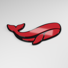 Distintivo Auto in Acrilico 3D Whale_3