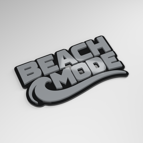Distintivo Auto in Acrilico 3D Modalità Spiaggia