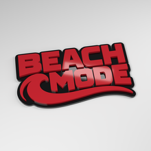 Distintivo Auto in Acrilico 3D Modalità Spiaggia_3