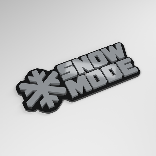 Badge Auto 3D in Acrilico Modalità Neve