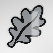 Distintivo Auto 3D Acrilico Foglia di Quercia_4