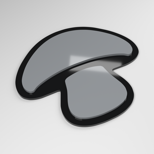 Distintivo Auto 3D in Acrilico a Forma di Funghetto_1