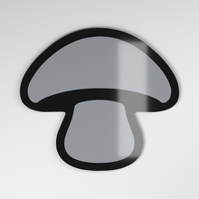 Distintivo Auto 3D in Acrilico a Forma di Funghetto_4