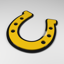 Distintivo Auto in Acrilico 3D a Ferro di Cavallo_2