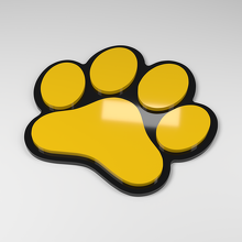 Distintivo Auto 3D in Acrilico Zampa di Cane_2