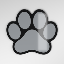 Distintivo Auto 3D in Acrilico Zampa di Cane_4