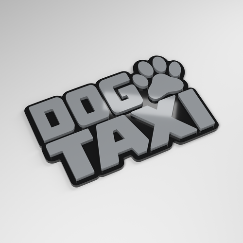 Distintivo Auto 3D in Acrilico Dog Taxi
