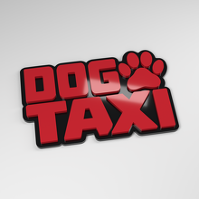 Distintivo Auto 3D in Acrilico Dog Taxi_3