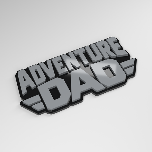 Distintivo Auto 3D in Acrilico Adventure Dad