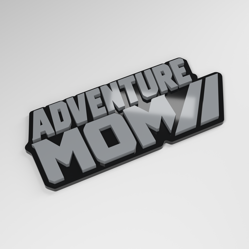 Distintivo Auto 3D Acrilico Adventure Mom