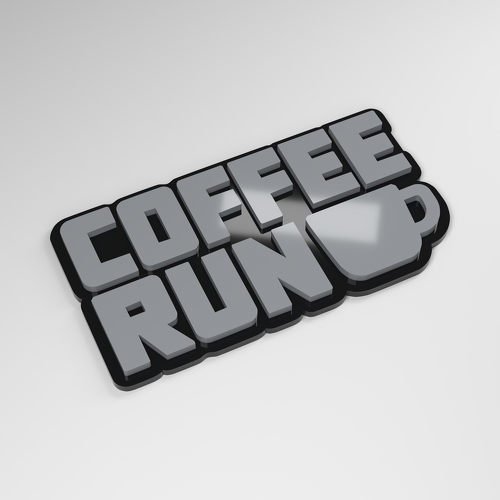 Distintivo Auto 3D in Acrilico Coffee Run