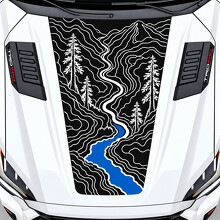 Adesivo in vinile decalco cofano TRD Pro Forest River per Toyota Sequoia III (XK80) 2022-presente_2