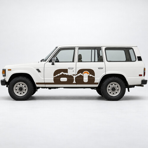 Adesivo in Vinile Numero Ridge Side per Toyota Land Cruiser FJ60 1981–1987_1
