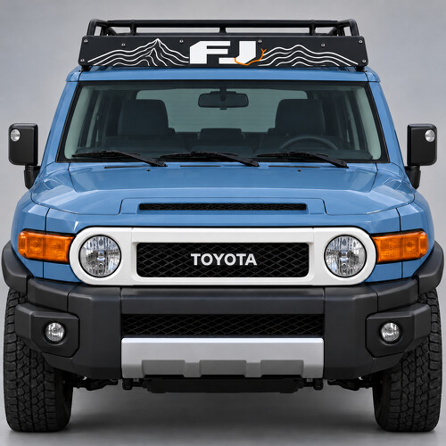 Adesivo in vinile paravento per portapacchi da tetto Contour Horizon per Toyota FJ Cruiser 2014_1